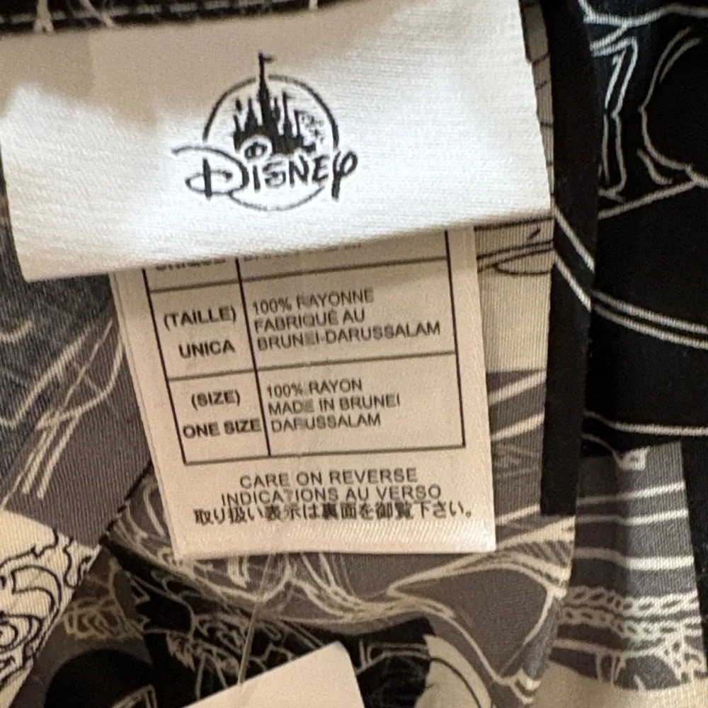Disney Villians Black and White Patterned Scarf